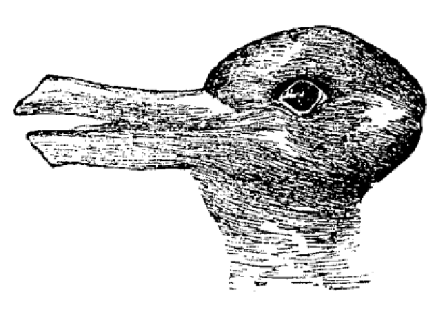 La figura bistabile lepre/coniglio analizzata da Wittgenstein e da Wollheim.